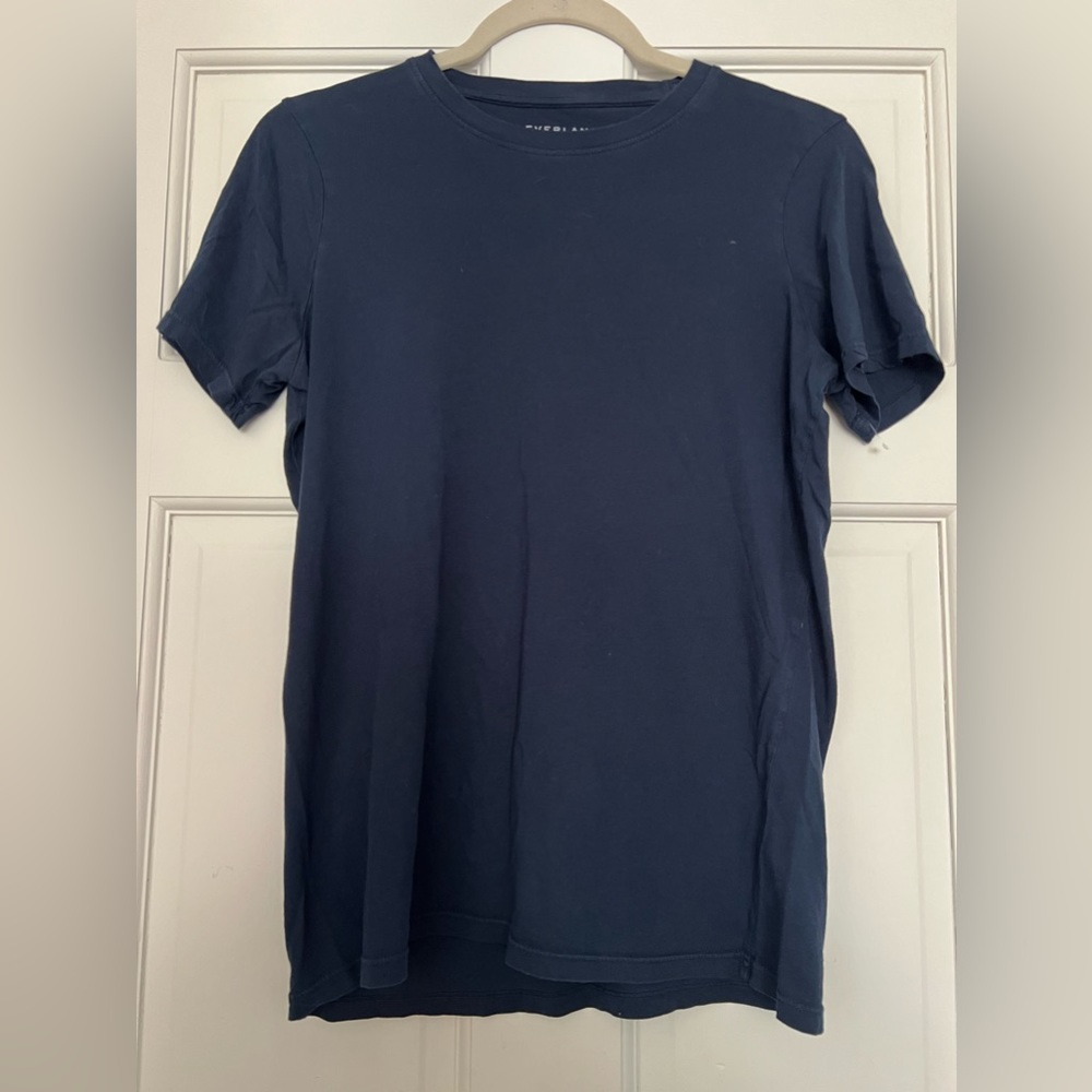 Everlane The Organic Cotton Crew Neck Tee in Navy